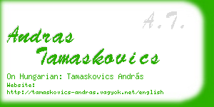 andras tamaskovics business card